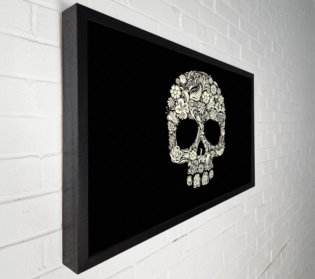  A Canvas Print of Skulls Floral Canvas Print
