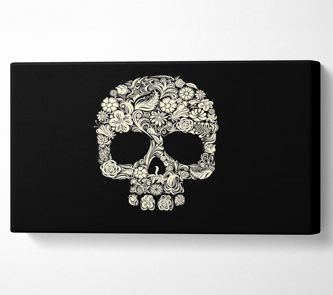  A Canvas Print of Skulls Floral Canvas Print