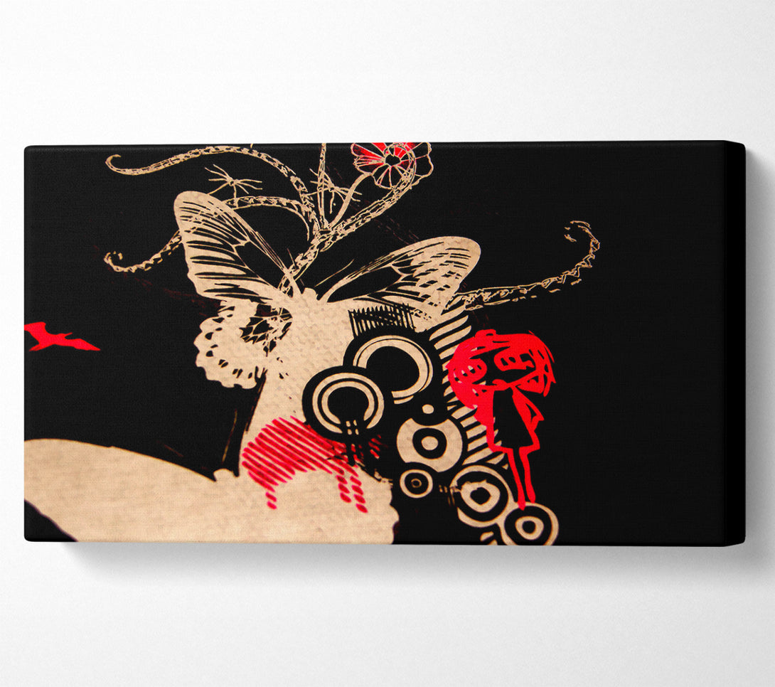  A Canvas Print of Fairy Tail Butterfly Canvas Art
