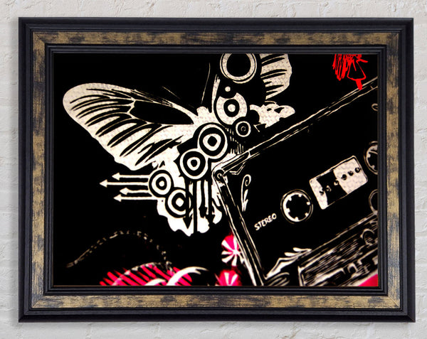 Tape Butterfly Framed Print