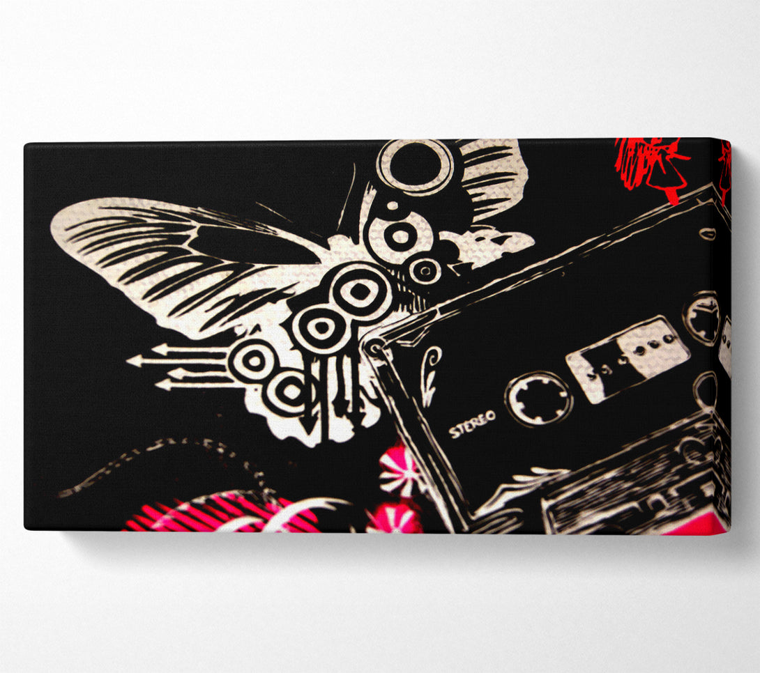  A Canvas Print of Tape Butterfly Canvas Print