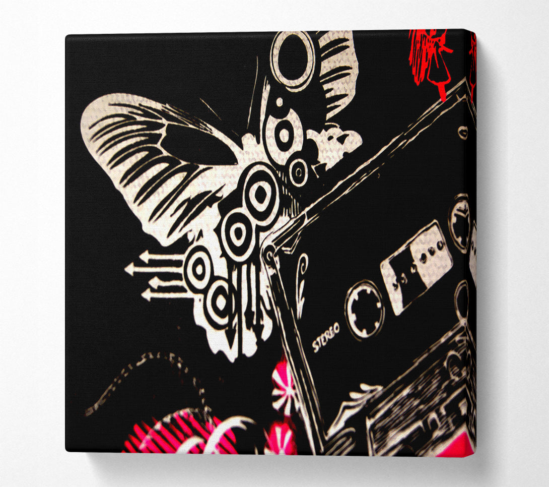 A Canvas Print of Tape Butterfly Canvas Print