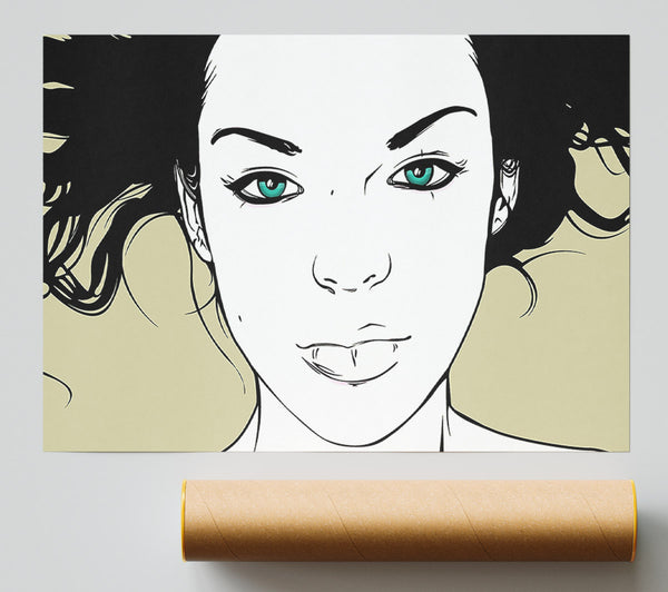 Green Eyed Babe Poster