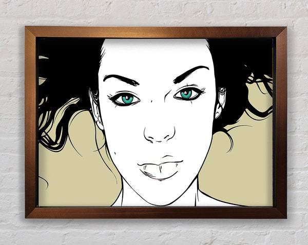 Green Eyed Babe Framed Print