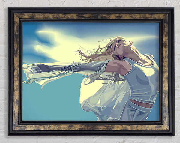 Wind Babe Framed Print