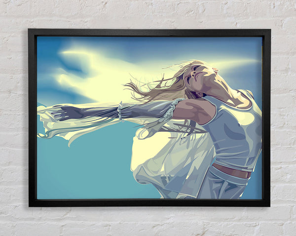 Wind Babe Framed Print