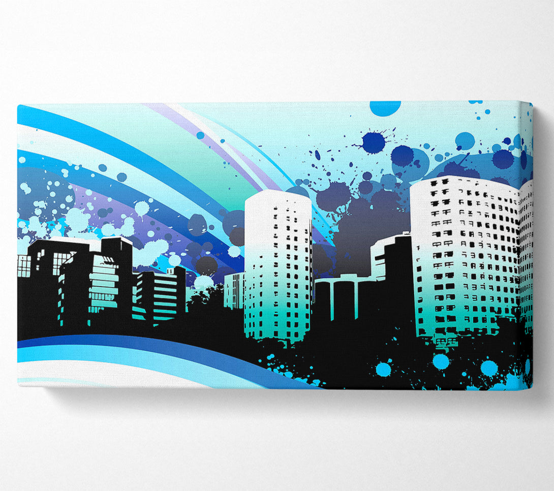  A Canvas Print of Blue City Canvas Art