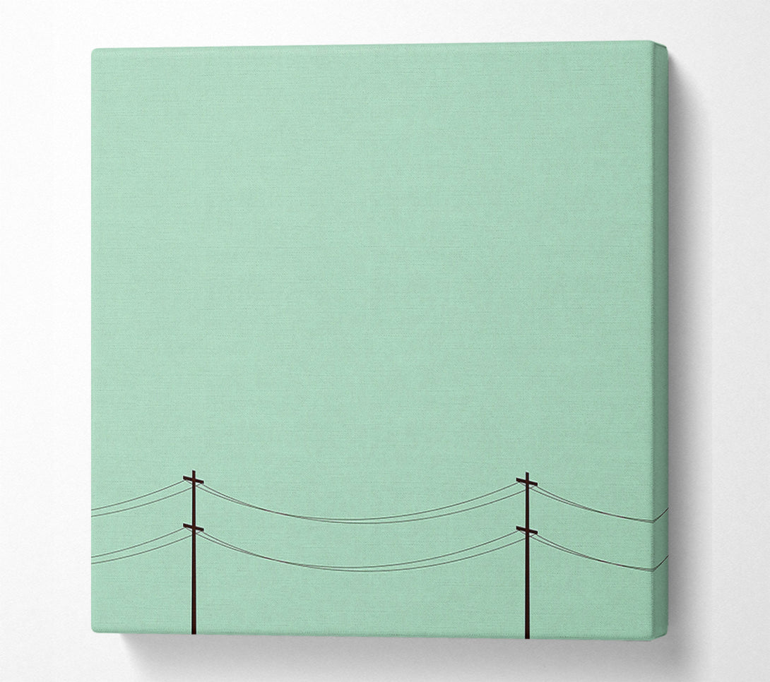  A Canvas Print of Telegraph Poles Canvas Wall Art