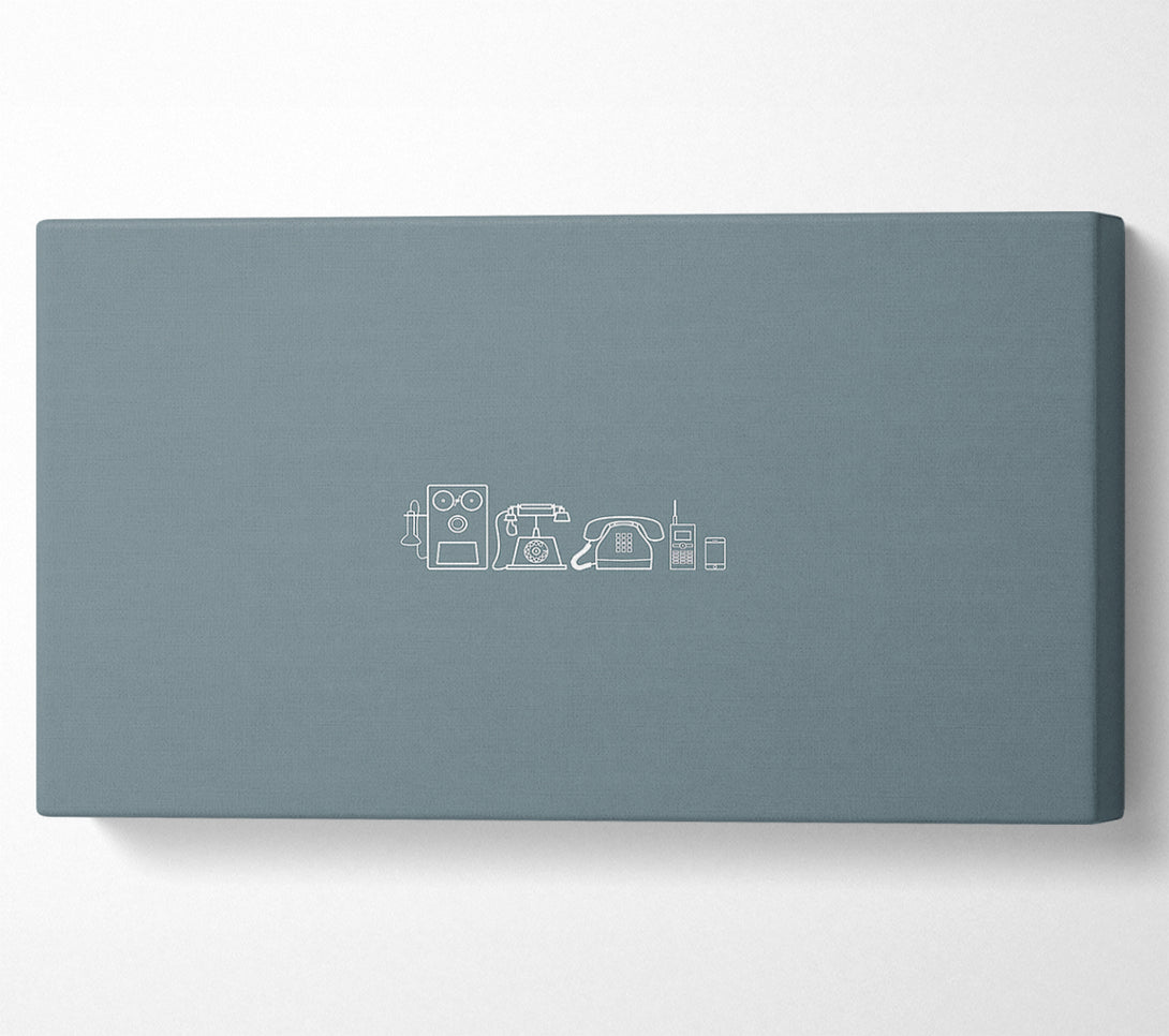  A Canvas Print of Phone Evolution Canvas Wall Art