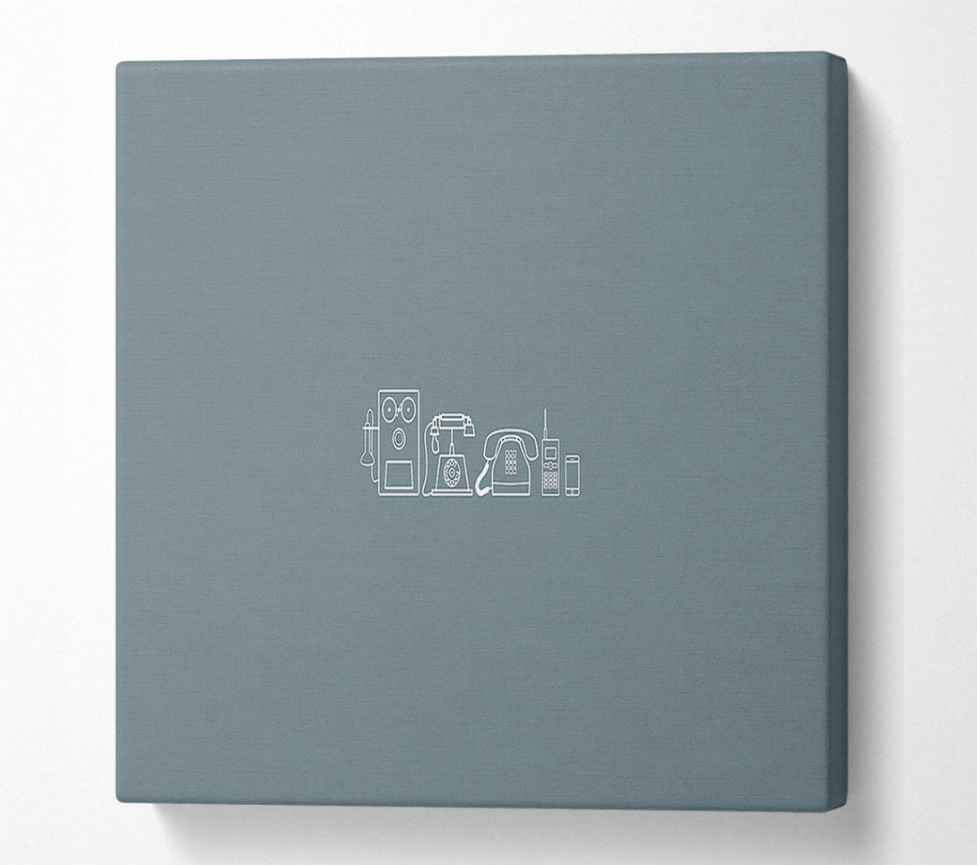  A Canvas Print of Phone Evolution Canvas Wall Art