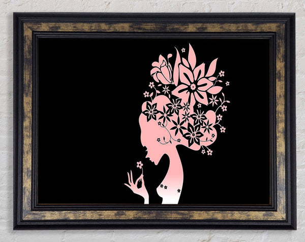 The Flower Girl Black Framed Print