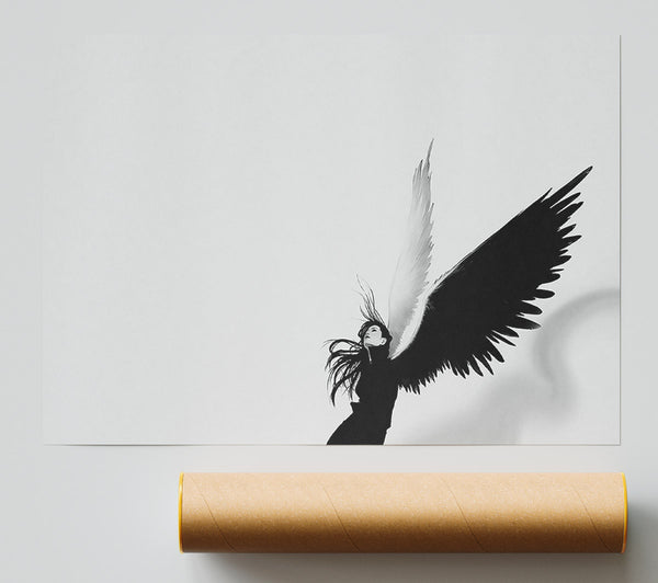 Black And White Angel Giclee Print