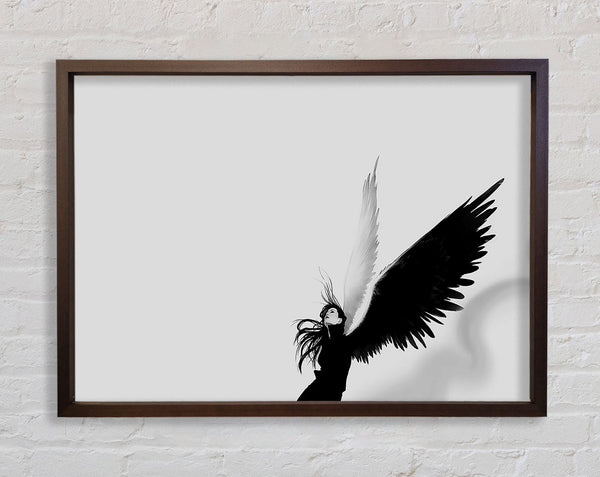 Black And White Angel Framed Print