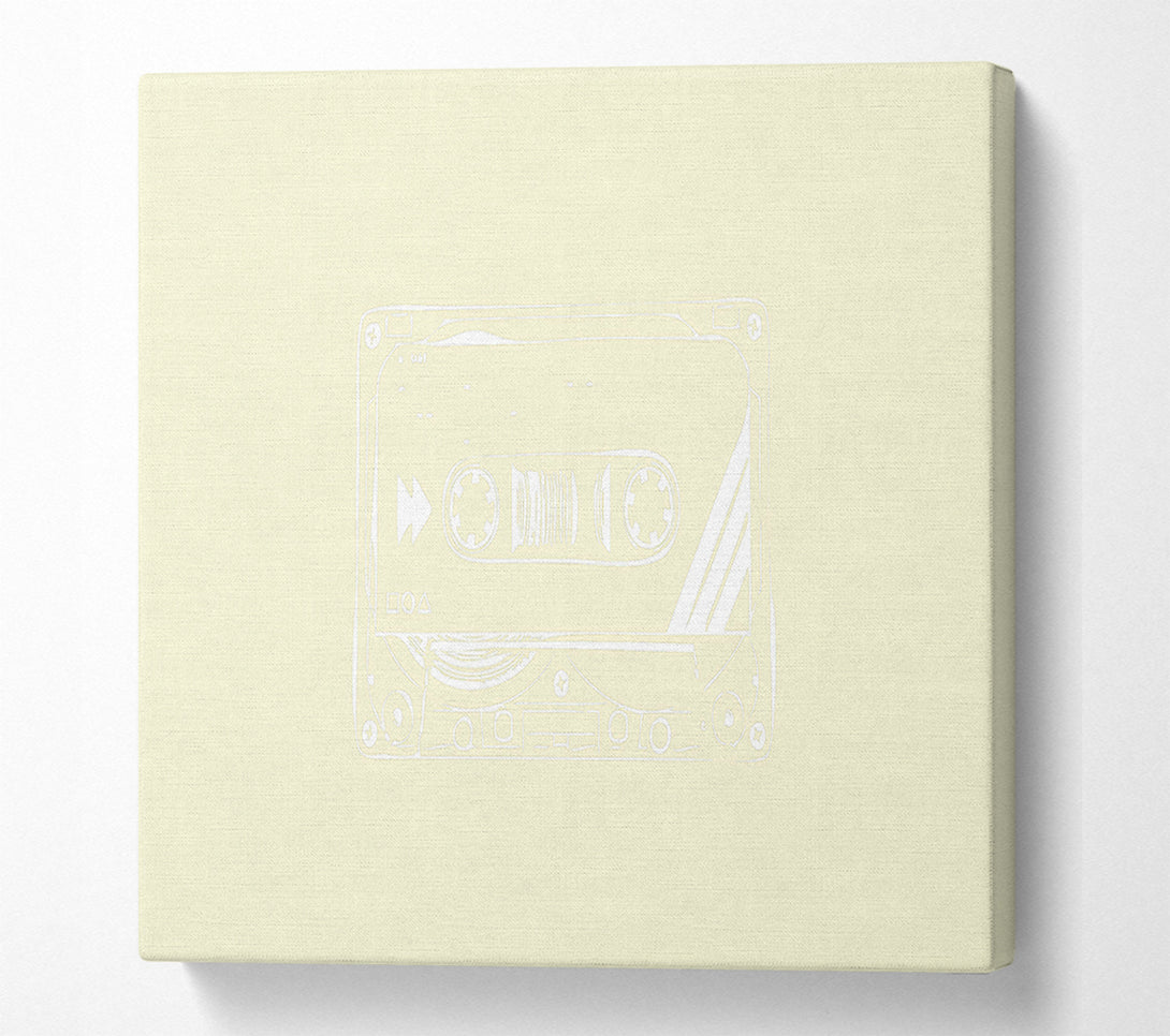 A Canvas Print of Cassette Tape Vector Art Canvas Art