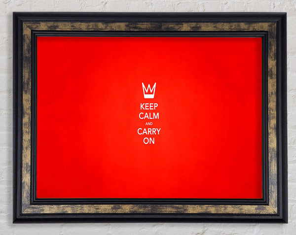 Keep Calm Framed Print