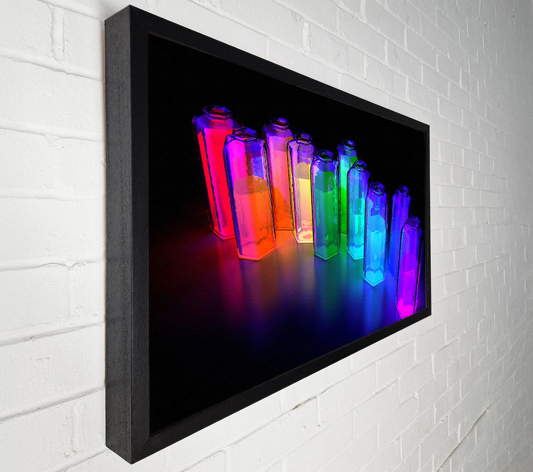  A Canvas Print of Colorful 3D Bottles Canvas Wall Art