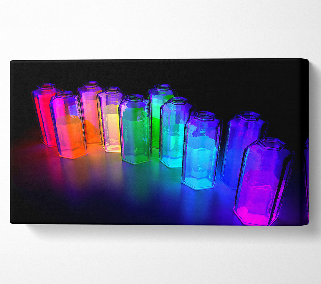  A Canvas Print of Colorful 3D Bottles Canvas Wall Art