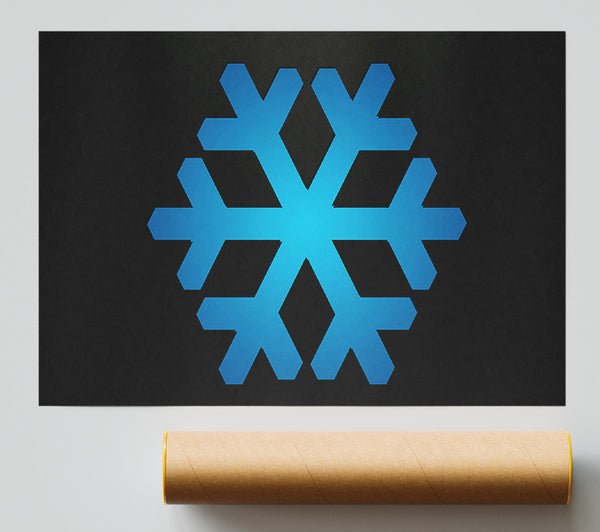 Blue Inset Print