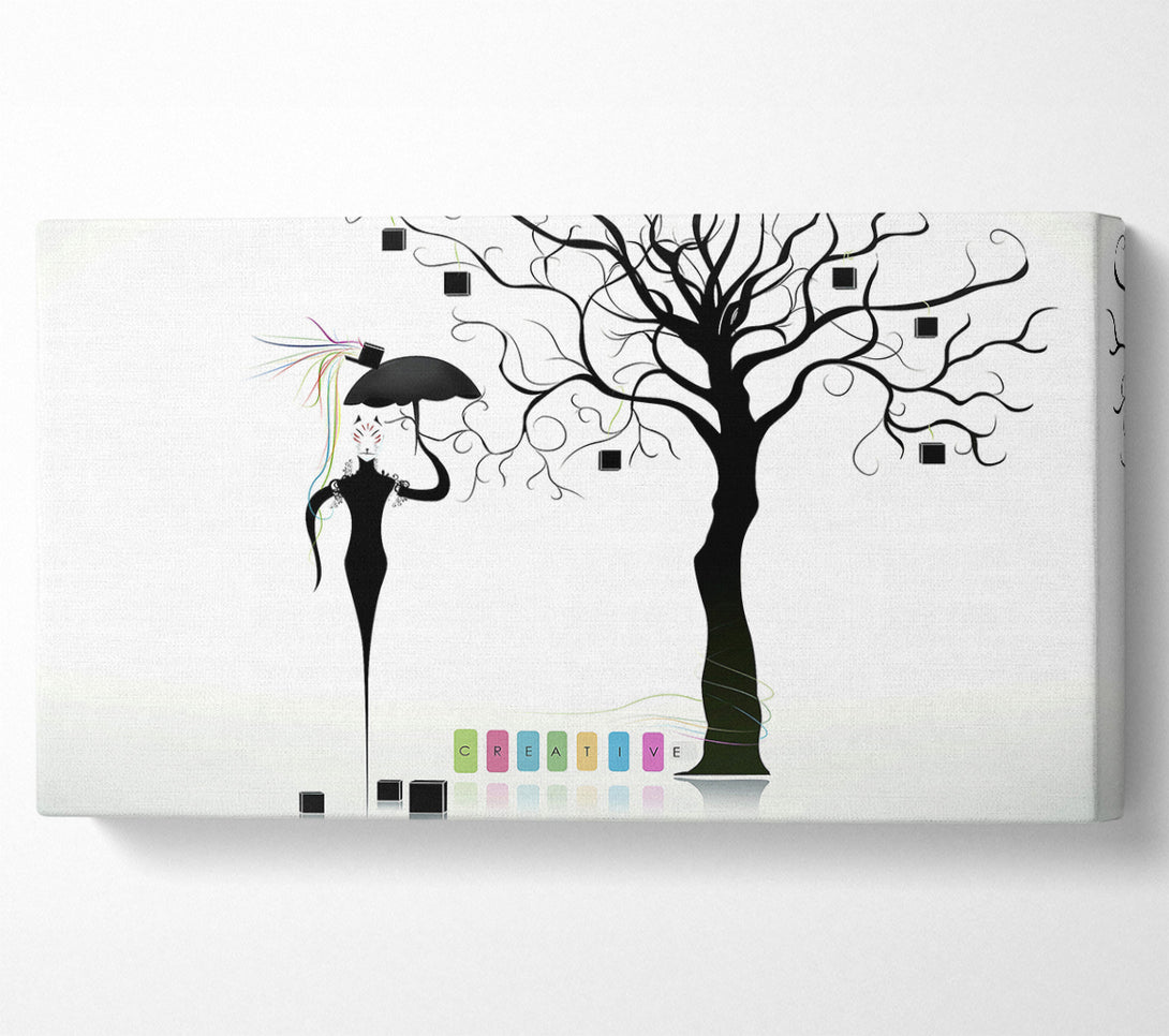  A Canvas Print of Creative Animal Woman Canvas Wall Art