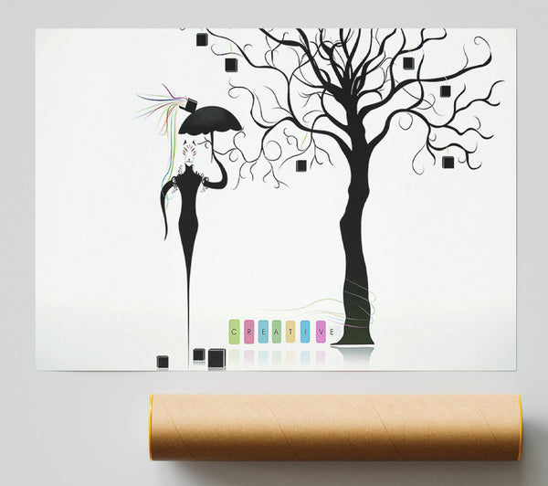 Creative Animal Woman Giclee Print