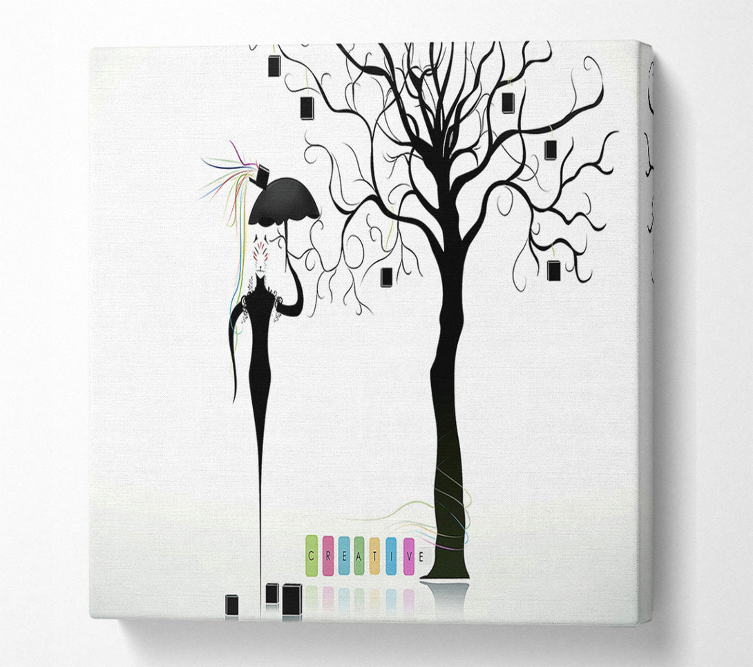  A Canvas Print of Creative Animal Woman Canvas Wall Art