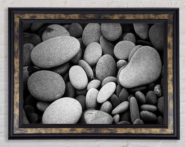 Amazing Love Rock B n W Framed Print