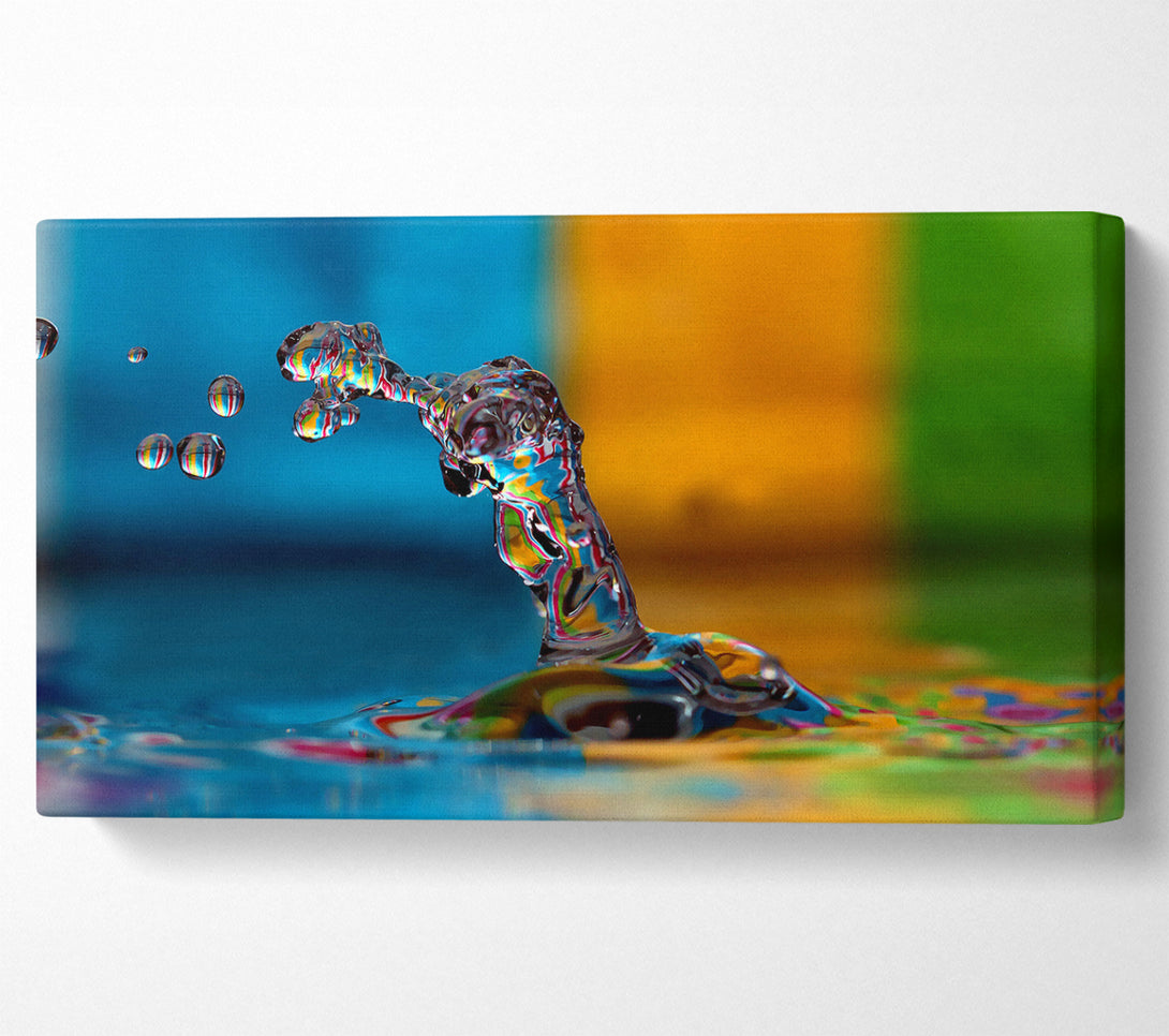 A Canvas Print of Colourful Water Splash Canvas Print