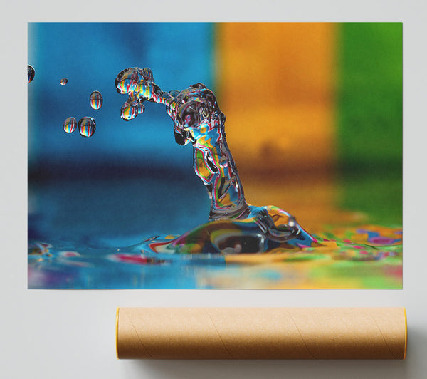 Colourful Water Splash Poster