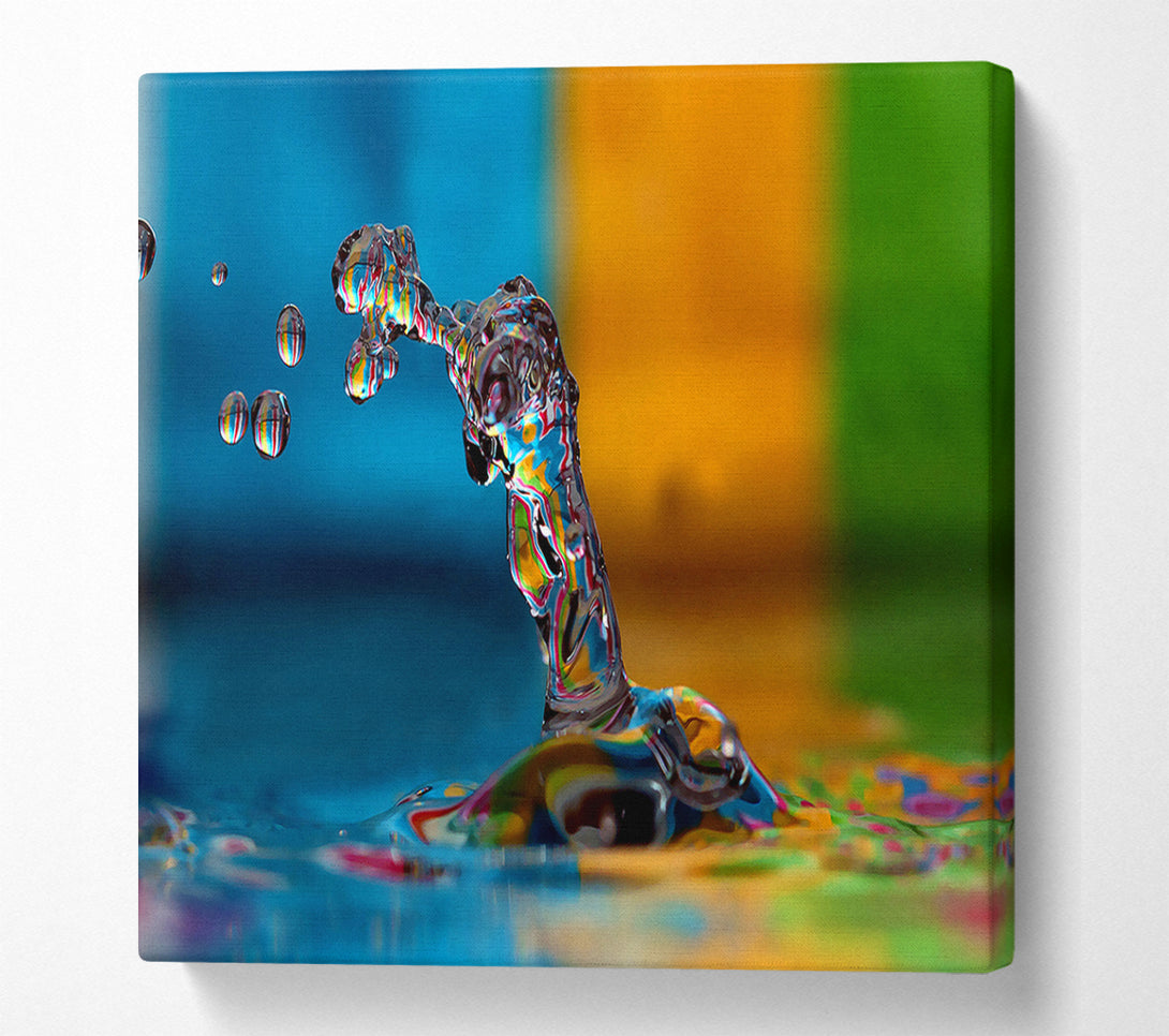  A Canvas Print of Colourful Water Splash Canvas Print
