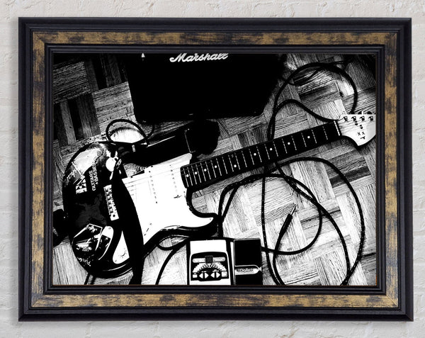 Guitar Setting Framed Print