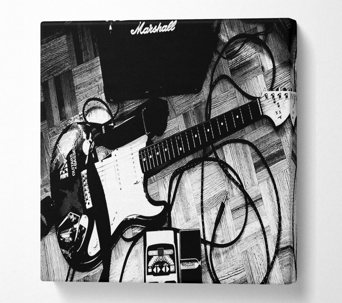  A Canvas Print of Guitar Setting Canvas Wall Art