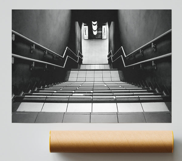 Subway Stairs Giclee Print