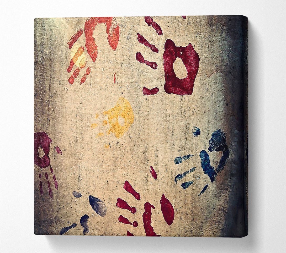  A Canvas Print of Handprints Canvas Wall Art