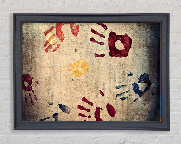 Handprints Framed Print