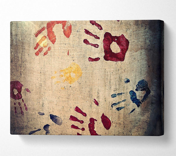  A Canvas Print of Handprints Canvas Wall Art