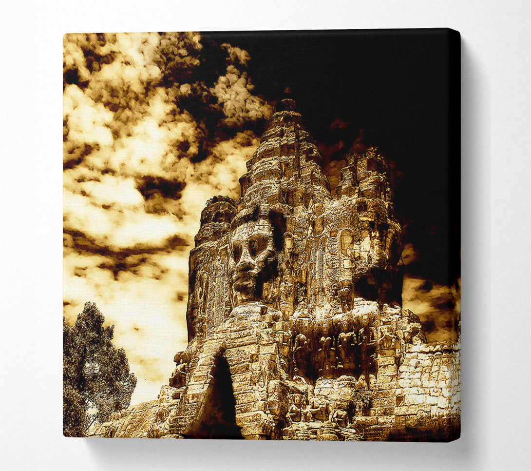  A Canvas Print of The Buddha King Of Angkor Wat Cambodia Canvas Wall Art