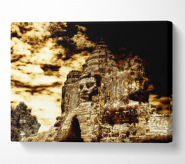  A Canvas Print of The Buddha King Of Angkor Wat Cambodia Canvas Wall Art