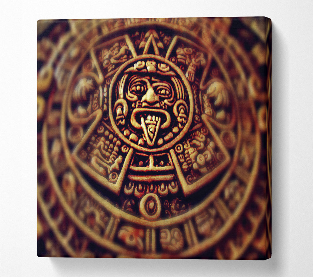  A Canvas Print of Mayan Clock Canvas Art