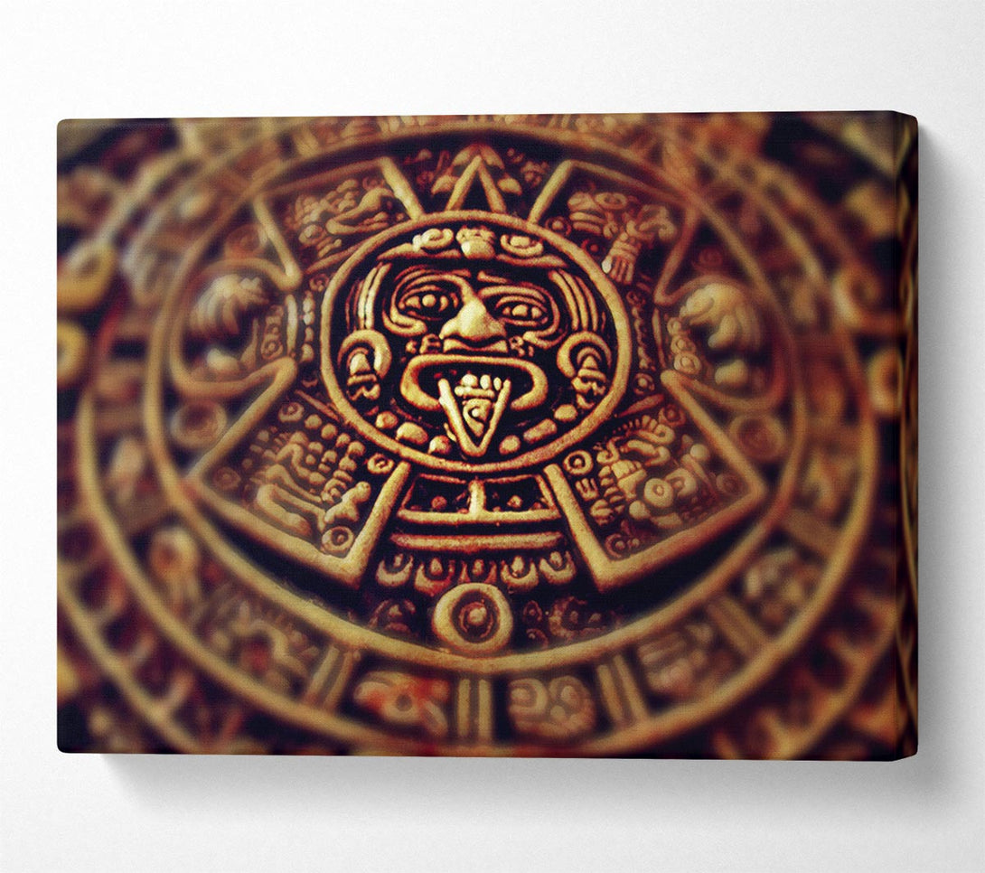  A Canvas Print of Mayan Clock Canvas Art