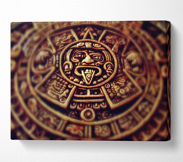  A Canvas Print of Mayan Clock Canvas Art