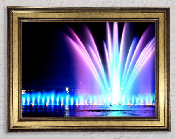 Fountain In Hala Ludowa Wroclaw Framed Print