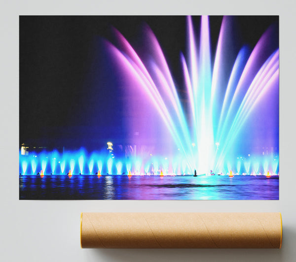 Fountain In Hala Ludowa Wroclaw Poster