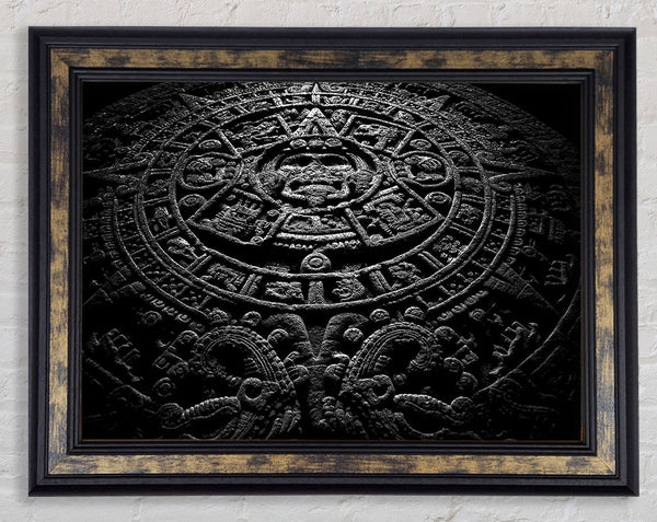 Aztec Calendar Framed Print