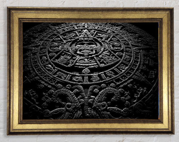 Aztec Calendar Framed Print