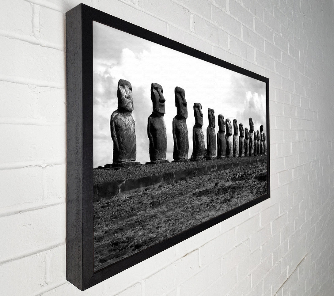  A Canvas Print of Easter Island Statues Canvas Print