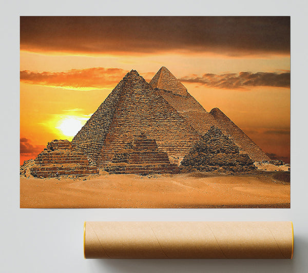 Egyptian Pyramids Cairo Egypt Africa Giclee Print