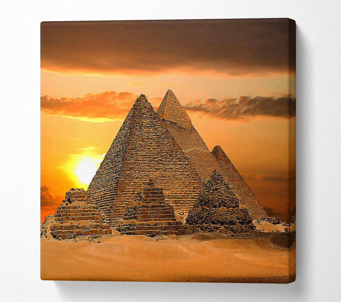  A Canvas Print of Egyptian Pyramids Cairo Egypt Africa Canvas Print