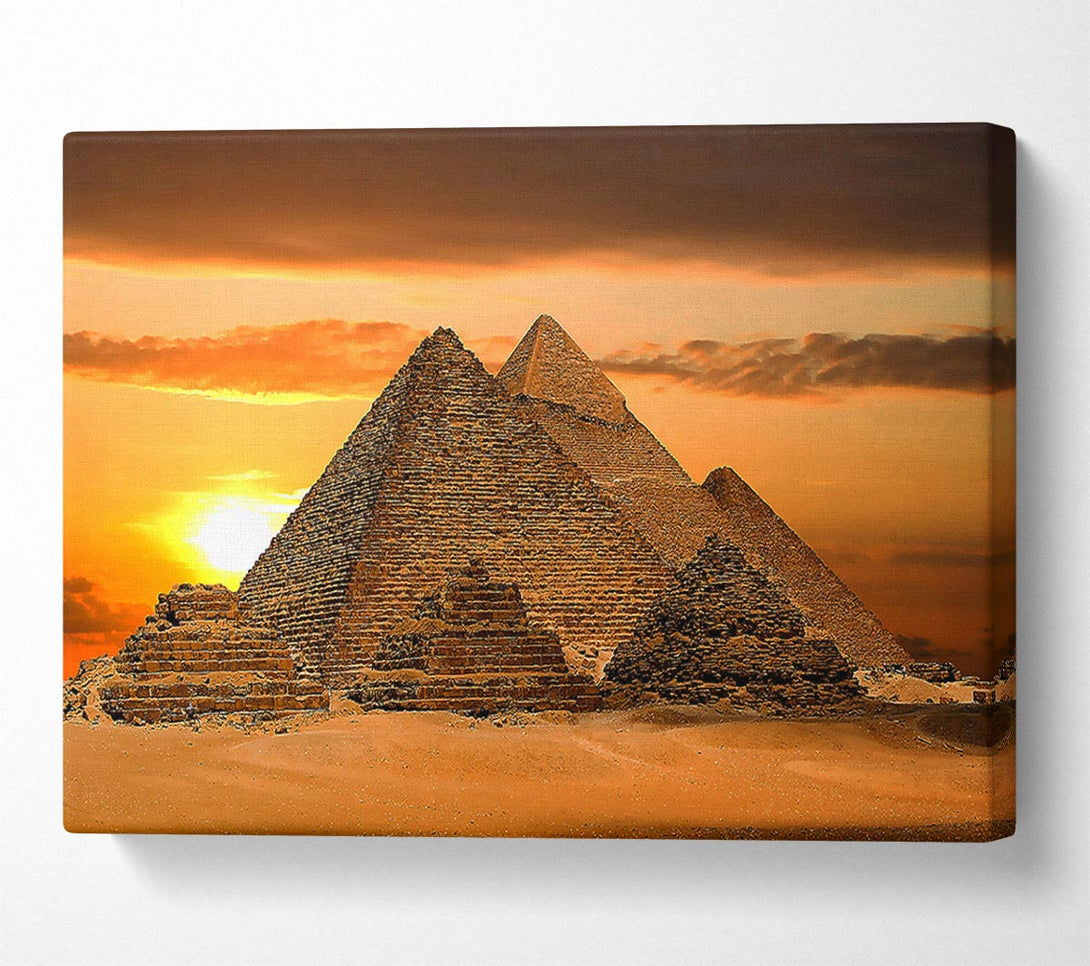  A Canvas Print of Egyptian Pyramids Cairo Egypt Africa Canvas Print