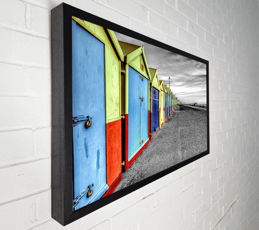  A Canvas Print of Rainbow Of Huts Canvas Print