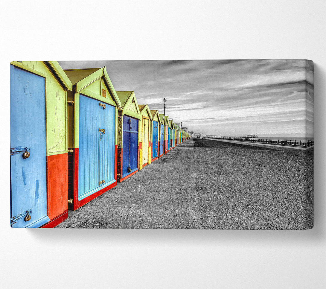  A Canvas Print of Rainbow Of Huts Canvas Print